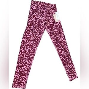 Spiritual Gangster Pink Leopard Leggings Girls Size 14 NWT  Retails For $78